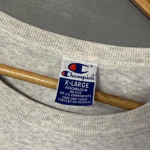 Vintage Miami University Champion 90s Grey Boxy Tee Shirt Xl - Picture 3 of 7